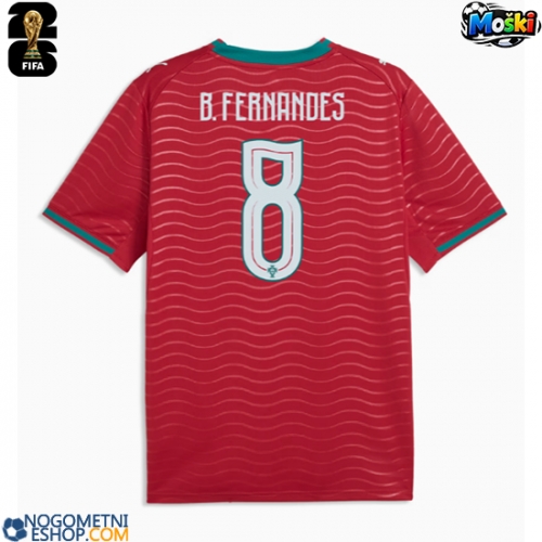 Moški Nogometni dresi Portugalska Bruno Fernandes #8 Domači SP 2026 Kratek Rokav